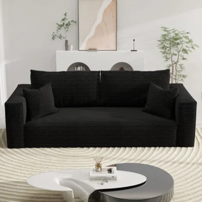 Sleeper Sofa Couches for Living Room, Luxury Modern Couch with Deep Seat, No Assembly Required, 3 Seater